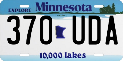 MN license plate 370UDA