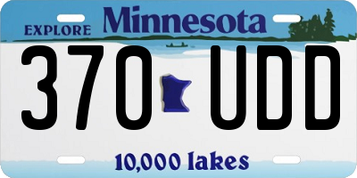 MN license plate 370UDD