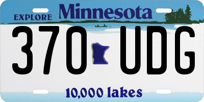 MN license plate 370UDG