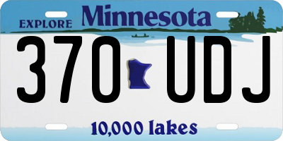 MN license plate 370UDJ
