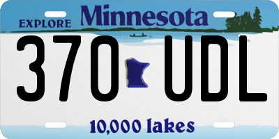 MN license plate 370UDL