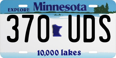 MN license plate 370UDS