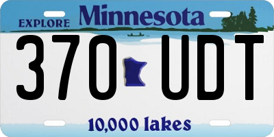 MN license plate 370UDT