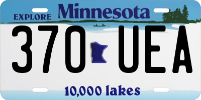 MN license plate 370UEA