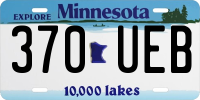 MN license plate 370UEB