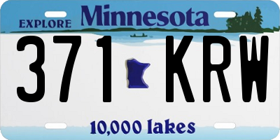 MN license plate 371KRW