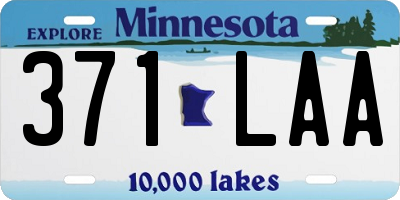 MN license plate 371LAA