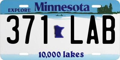 MN license plate 371LAB