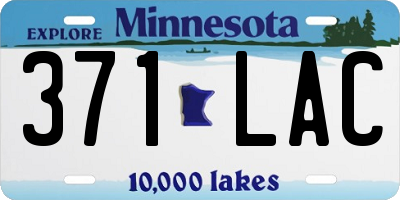 MN license plate 371LAC