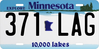 MN license plate 371LAG