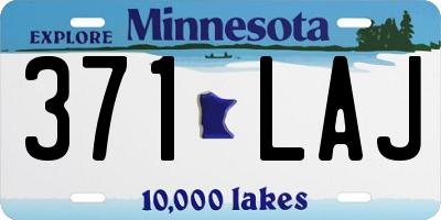 MN license plate 371LAJ