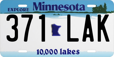 MN license plate 371LAK