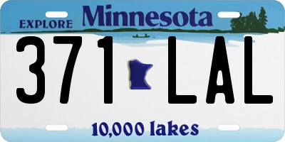 MN license plate 371LAL