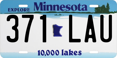 MN license plate 371LAU