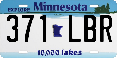 MN license plate 371LBR