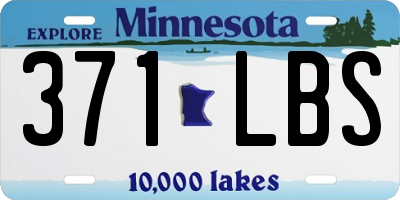 MN license plate 371LBS