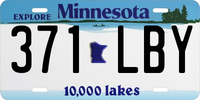 MN license plate 371LBY
