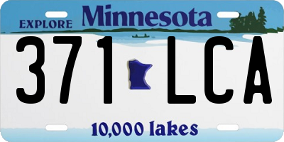 MN license plate 371LCA