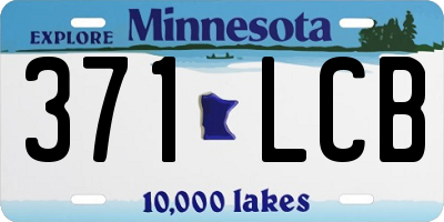 MN license plate 371LCB