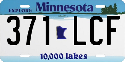 MN license plate 371LCF