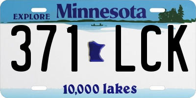 MN license plate 371LCK