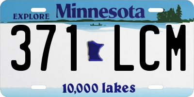 MN license plate 371LCM