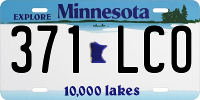 MN license plate 371LCO