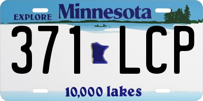MN license plate 371LCP