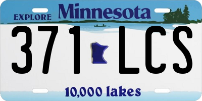 MN license plate 371LCS