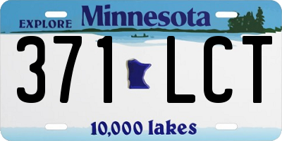 MN license plate 371LCT