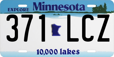 MN license plate 371LCZ