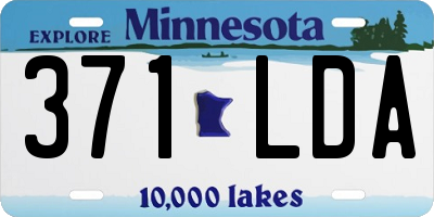 MN license plate 371LDA