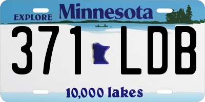MN license plate 371LDB