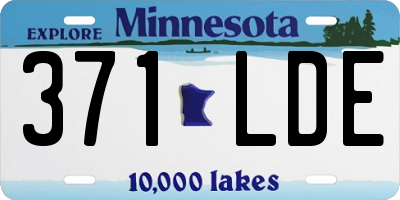MN license plate 371LDE
