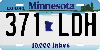 MN license plate 371LDH