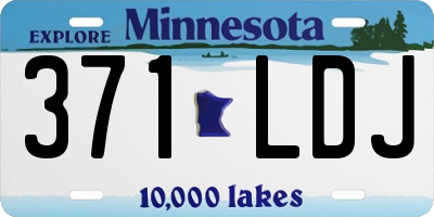 MN license plate 371LDJ