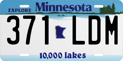 MN license plate 371LDM