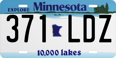 MN license plate 371LDZ