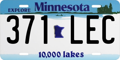 MN license plate 371LEC