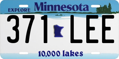 MN license plate 371LEE