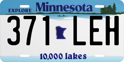 MN license plate 371LEH