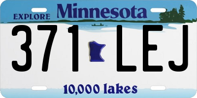 MN license plate 371LEJ