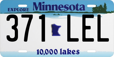 MN license plate 371LEL