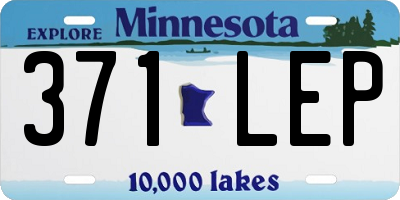 MN license plate 371LEP