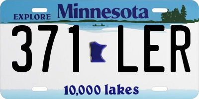 MN license plate 371LER