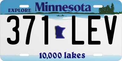 MN license plate 371LEV