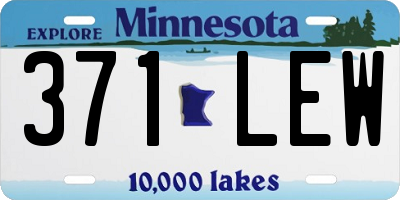 MN license plate 371LEW