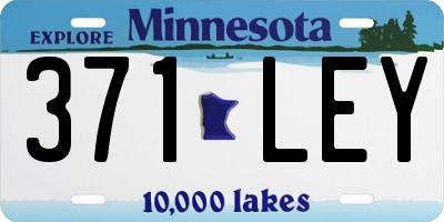 MN license plate 371LEY