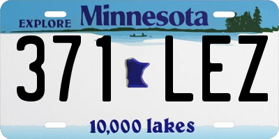 MN license plate 371LEZ