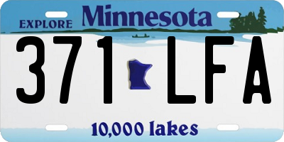 MN license plate 371LFA
